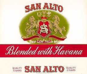 San Alto inner cigar label