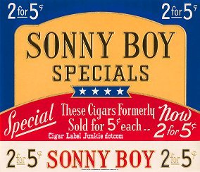 Sonny B Special inner cigar label