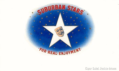 Suburban Stars cigar box label
