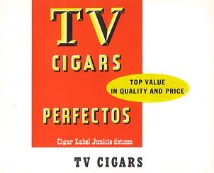TV Cigars cigar box label