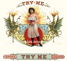 nudity/suggestive theme cigar label