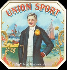 Union Sport outer cigar label