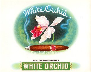 White Orchid inner cigar label